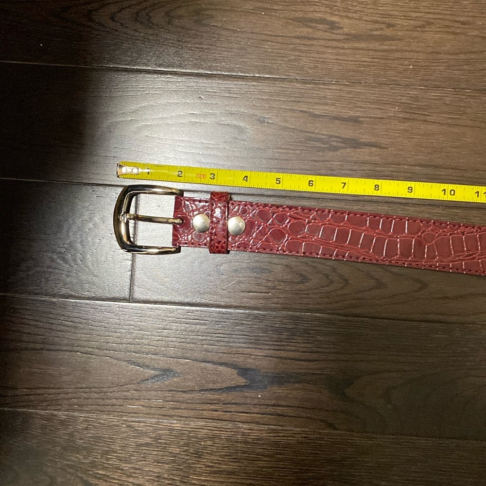 Red alligator style belt
